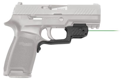 Crimson Trace 0177801 Laserguard  Fits Sig P320 (Except Subcompact)/M17/M18, Green Laser Black Polymer