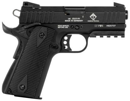 GSG GERG2210GSG9CA 922 *CA Compliant 22 LR 10+1 3.40" All Black Steel Barrel, Serrated Slide, Zinc Alloy w/Picatinny Rail & Beavertail Frame, Black Double Diamond Polymer Grip