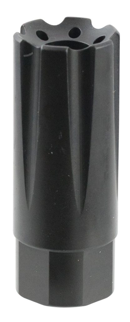TacFire MZ10209MM Linear Compensator Black Nitride Steel with 1/2"-36 tpi Threads, 2.26" OAL, 0.87" Diameter & Forward Style for 9mm Luger AR-Platform