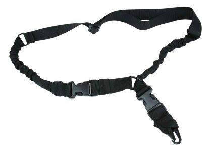 TacFire SL003B 2 To 1 Point Sling Black Nylon 30"-40" OAL Adjustable Double Bungee Rifle