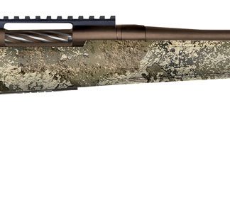 Mossberg 28074 Patriot Predator 22-250 Rem Caliber with 5+1 Capacity, 22" Threaded/Fluted Barrel, Patriot Brown Cerakote Metal Finish & TrueTimber Strata Synthetic Stock Right Hand (Full Size)