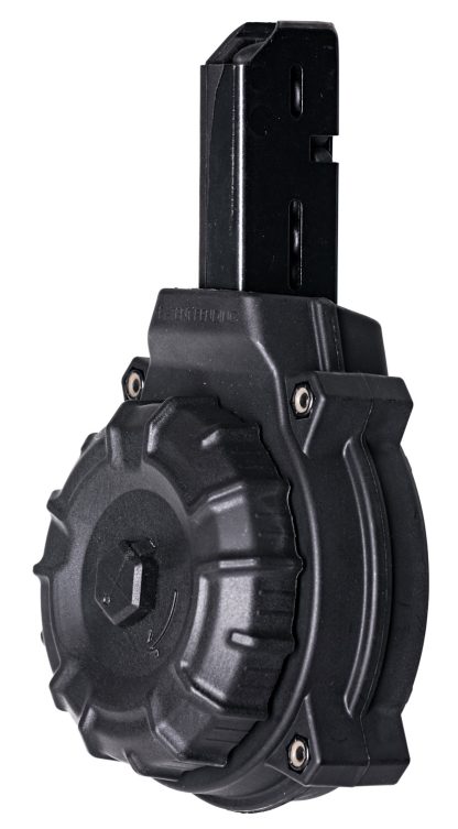 ProMag DRMA10 Standard 50rd Drum 9mm Luger Fits Colt Carbine/SMG Black DuPont Zytel Polymer