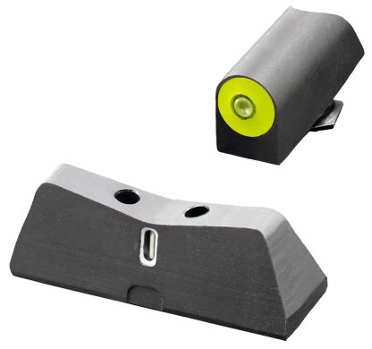 XS Sights GL0011S5Y DXT2 Big Dot Night Sights fits Glock  Black | Green Tritium Yellow Outline Front Sight Green Tritium White Outline Bar Rear Sight
