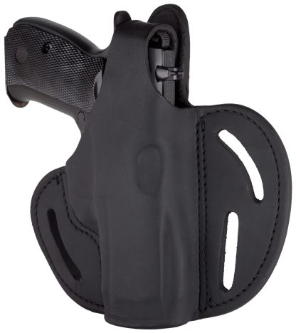 1791 Gunleather BHX3SBLR BHX  OWB Size 03 Stealth Black Leather Belt Slide Compatible w/Glock/S&W M&P Shield Right Hand