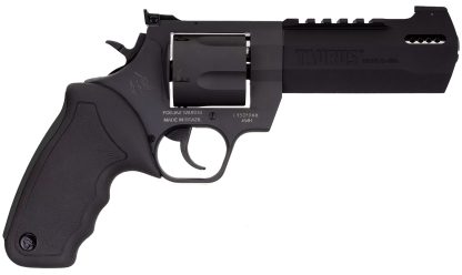 Taurus 2-440051RH Raging Hunter  44 Rem Mag Caliber with 5.12" Picatinny Rail/Ported Barrel, 6rd Capacity Matte Black Oxide Finish Cylinder, Matte Black Oxide Finish Steel Frame & Black Rubber Grip