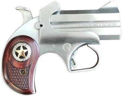 Bond Arms BARD Rustic Defender Original Sports South Exclusive 45 Colt/410 Gauge 2rd Shot 3" Rosewood w/Integrated Star Grips Right Hand