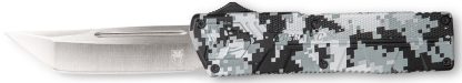 CobraTec Knives WDCCTLETNS Lightweight  3.25" OTF Tanto Plain D2 Steel Blade/Winter Digi Camo Aluminum Handle Includes Pocket Clip