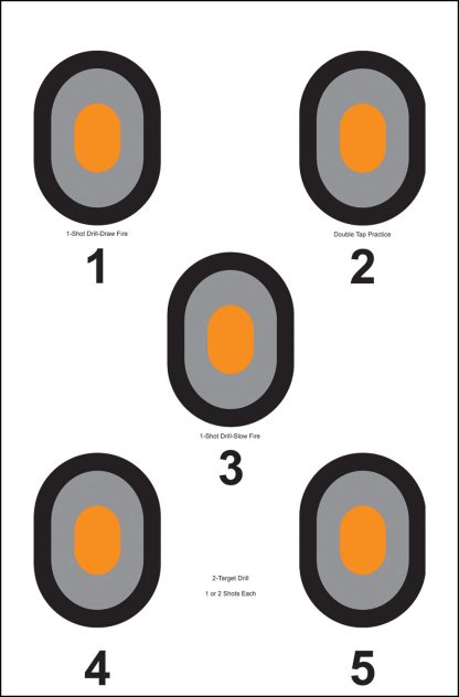 Action Target 530OC100 Bullseye  Bullseye Paper 23" x 35" Multi-Color 100 Per Box