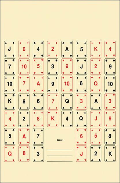 Action Target CARD1100 Entertainment  52 Playing Cards Paper 22.50" x 24" Multi-Color 100 Per Box