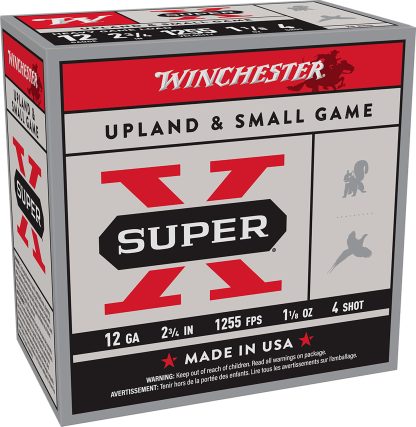 Winchester Ammo XU12H4 Super X Heavy Game Load 12Gauge 2.75" 1 1/8oz 4Shot 25 Per Box/10 Case