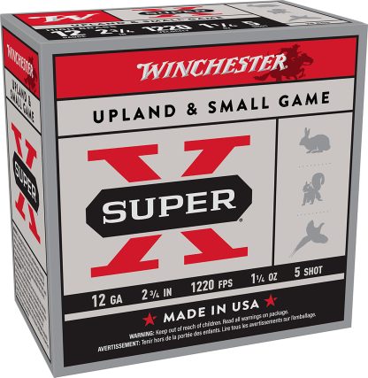 Winchester Ammo X12P5 Super X Game Load High Brass 12Gauge 2.75" 1 1/4oz 5Shot 25 Per Box/10 Case *Pheasant