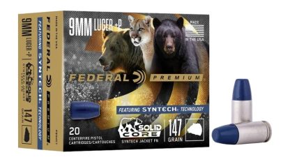 Federal P40SHC1 Premium 40S&W 200gr Solid Core Synthetic Flat Nose 20 Per Box/10 Case