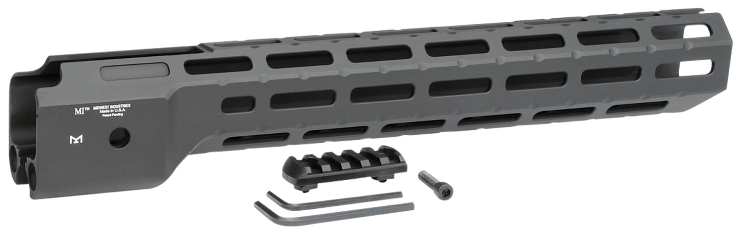 Midwest Industries MICRPC9X Combat Ruger PC9 M-Lok Handguard Black Hardcoat Anodized 6061-T6 Aluminum 14"