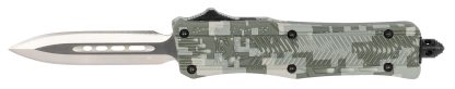 CobraTec Knives SADCCTK1SDAGNS CTK-1 Small 2.75" OTF Dagger Plain D2 Steel Blade/Winter Digi Camo Aluminum Handle Features Glass Breaker Includes Pocket Clip