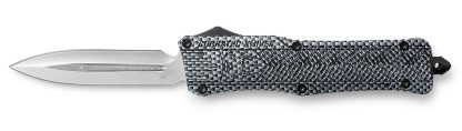 CobraTec Knives LCFCTK1LDNS CTK-1  Large 3.75" OTF Drop Plain D2 Steel Blade/Carbon Fiber Aluminum Handle Features Glass Breaker Includes Pocket Clip