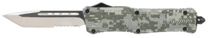 CobraTec Knives LADCCTK1LTS CTK-1  Large 3.75" OTF Tanto Part Serrated D2 Steel Blade/Army DigiCamo Aluminum Handle Features Glass Breaker Includes Pocket Clip
