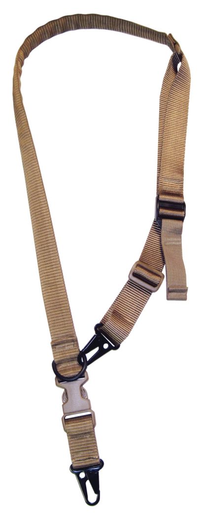 Tacshield T6030CY Warrior 2-in-1 Sling Coyote Tan Webbing Padded Fast Adjust Rifle/Shotgun
