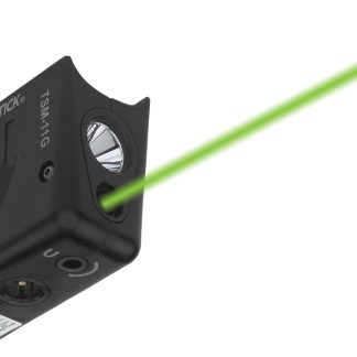 Nightstick TSM11G Tactical Weapon-Mounted Light w/Green Laser Black Polymer Compatible w/ Glock 42/43/43X/48, 150 Lumens White LED Bulb/Green Laser, 104 Meters Beam, Trigger Guard Mount