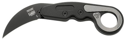 CRKT 4040 Provoke  2.41" Folding Hawkbill Plain Black TiN D2 Steel Blade/ Black Aluminum Handle Includes Pocket Clip