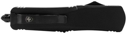 Templar Knife SBR431 Gen II  Small 2.69" OTF Dagger Part Serrated Black Oxide Stonewashed 440C SS Blade, 4.31" Black Aluminum/Rubber Handle, Glass Breaker