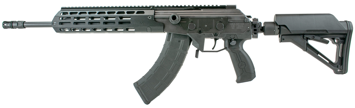 IWI US GAR37 Galil Ace Gen II 7.62x39mm 30+1 16" Black Steel Barrel, Black Stainless Steel Receiver w/Picatinny Rail, M-LOK Handguard, Side Fold Adj Buttstock Black Synthetic, Black Polymer Grip