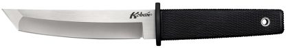 Cold Steel CS17T Kobun  5.50" Fixed Tanto Plain AUS-8A SS Blade/Black Deep Checkered Kray-Ex Handle Includes Belt Clip/Sheath