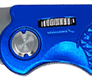 AccuSharp 701C Sport  3" Folding Plain Stainless Steel Blade/Blue Anodized Aluminum Handle Includes Belt Clip