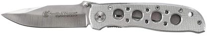 Smith & Wesson Knives CK105HCP Extreme Ops  3.22" Folding Drop Point Plain 7Cr15MoV SS Blade Aluminum Handle Includes Pocket Clip