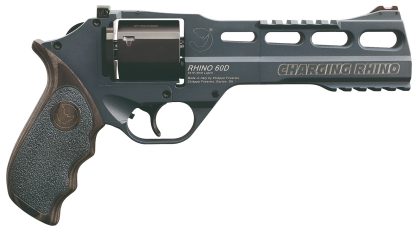 Chiappa Firearms 340314 Rhino 60DS Gen II 9mm Luger 6 Shot 6" Slate Cerakote Steel Black Barrel & Cylinder, Slate Cerakote Aluminum Frame, Black/Gray Finger Grooved  Laminate Grip, Exposed Hammer