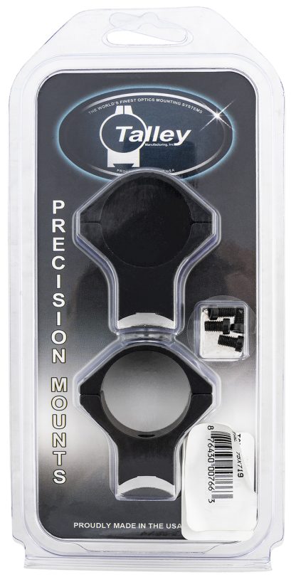 Talley 75X719 Scope Mount/Ring Combo  Black Anodized Aluminum 30mm Tube Savage (8-40) Round Receiver w/Accutrigger High Rings 0 MOA