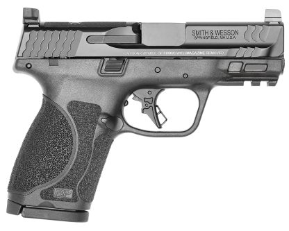 Smith & Wesson 13571 M&P M2.0 Compact 9mm Luger 15+1, 3.60" Black Armornite Stainless Steel Barrel & Optic Cut/Serrated Slide, Matte Black Polymer Frame w/Picatinny Rail