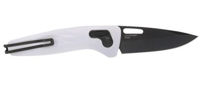 S.O.G SOG12730557 One-Zero XR 3.10" Folding Plain Black Chrome Cryo CPM S35VN Steel Blade/ White Sculpted Aluminum Handle