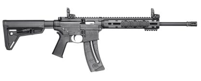 Smith & Wesson 10213 M&P15 Sport 22 LR 25+1 16.50" Carbon Steel Barrel, Adjustable Magpul MOE SL  Stock, Magpul M-Lok Mounting System, MagPul Folding MBUS Sights, Functioning Charging  Handle, Optics