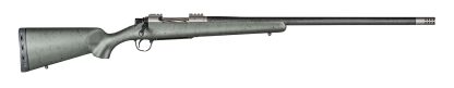 Christensen Arms CA10268315332 Summit TI  Full Size 7mm Rem Mag 3+1, 26" Natural Titanium Steel Threaded Barrel, Natural Titanium Aluminum Receiver, Green w/Black Webbing Fixed Sporter Stock
