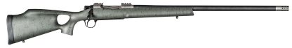 Christensen Arms CA10269815322 Summit TI  Full Size 28 Nosler 3+1, 26" Natural Titanium Steel Threaded Barrel, Natural Titanium Aluminum Receiver, Green w/Black Webbing Fixed Thumbhole Stock