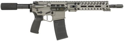 Patriot Ordnance Factory 01802 Minuteman Direct Impingement 5.56x45mm NATO Caliber with 10.50" Barrel, 30+1 Capacity, Tungsten Metal Finish, Buffer Tube Stock & Black MFT Grip Right Hand