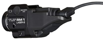 Streamlight 69443 TLR-1 RM w/Laser Black Anodized Aluminum, 500 Lumens White LED Bulb/Green Laser, 210 Meters Beam, Picatinny Rail Mount