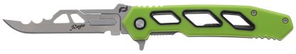 Schrade 1197645 Isolate Enrage 7 2.60" Folding Scalpel Plain Satin 420A Steel Blade, 4.25" Green Non-Slip Carbon Fiber Handle, Includes Blade Removal Tool/Case/Sheath/