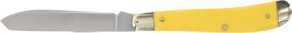 Old Timer 1180011 Gunstock Trapper 3" Plain Stainless Steel Blade Yellow
