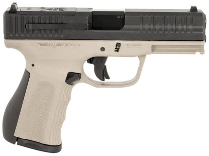 FMK FMKG49TG G3  9mm Luger 14+1 4" Stainless Steel Barrel, Black Optic Cut/Serrated Carbon Steel Slide, Titanium Gray Polymer Frame w/Picatinny Rail, Black Backstrap Grip