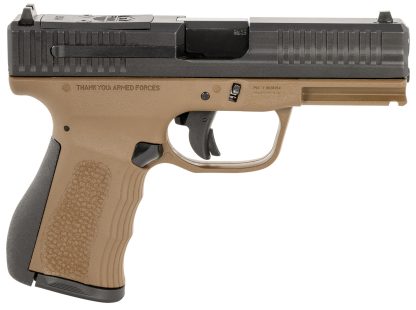 FMK FMKG49BB G3  9mm Luger 14+1 4" Stainless Steel Barrel, Black Optic Cut/Serrated Carbon Steel Slide, Burnt Bronze Polymer Frame w/Picatinny Rail, Black Backstrap Grip