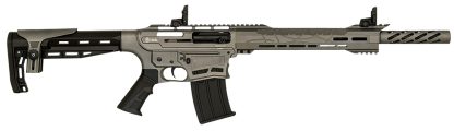 Citadel CBOSS2512TG Boss-25 12 Gauge Semi-Auto 3" 5+1 18.75" Black Steel Threaded Barrel, Tungsten Gray Picatinny Rail Receiver, Black Adj Comb Synthetic Stock, Black Finger Groove Grip