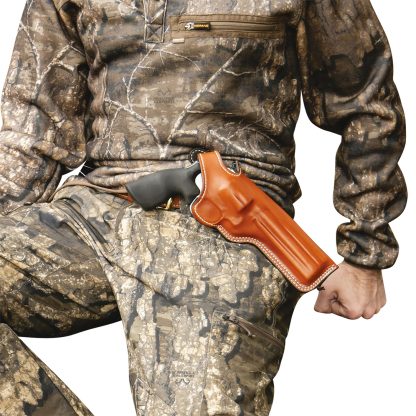DeSantis Gunhide 016TC34Z0 Dual Angle Hunter OWB Tan Leather Belt Slide Fits S&W L Frame 4" Right Hand