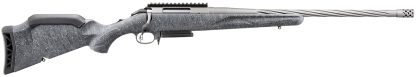 Ruger 46903 American II  Full Size 7mm-08 Rem 3+1 20" Gun Metal Gray Cerakote Spiral Fluted Threaded Barrel & Alloy Steel Receiver w/Picatinny Rail, Gray Splatter Adj LOP Synthetic Stock