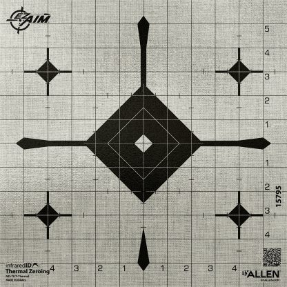 EZ-Aim 15795 Grid Bullseye Adhesive Thermal ID Bullseye Paper 12" x 12" Gray