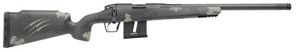 Fierce Firearms FRR17HMR18BF Carbon Razor 17 HMR 10+1 18" Black Cerakote C3 Carbon Fiber Threaded Barrel, Black Cerakote Drilled & Tapped Steel Receiver, LR Raised Negative Comb Forest Camo Carbon Fib