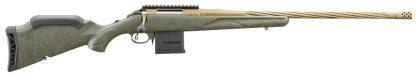Ruger 46942 American II Predator Full Size 6.5 Grendel 10+1 22" Burnt Bronze Cerakote Spiral Fluted Threaded Barrel & Alloy Steel Receiver w/Picatinny Rail, Green Splatter Adj LOP Synthetic Stock