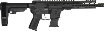 CMMG 57A340FAB Banshee MK57 5.7x28mm 20+1 8" Black Nitride Medium Taper Threaded Barrel, EML 7" M-LOK Handguards, Black Armor Cerakote Aluminum Picatinny Rail Receiver, CMMG Zeroed Grips