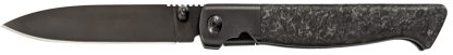 Cold Steel CSFL39SDP Spectre  3.80" Folding Drop Point Plain Black Matte PVD CPM 20V SS Blade, Forged Carbon Fiber Handle
