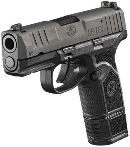 FN 66101416 Reflex  9mm Luger 15+1 11+1 3.30" Micro-Compact Frame Black PVD Serrated Steel Slide w/Picatinny Rail Stippled Grip Ambidextrous